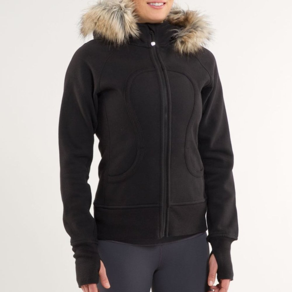 Lululemon Special Edition Scuba Hoodie Detachable Fur Trim